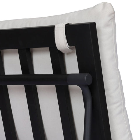 Crete Outdoor Dining Arm Chair Black Teak - Arashi Salt