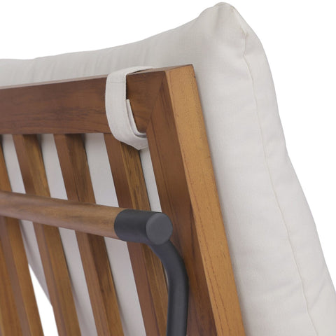 Crete Outdoor Dining Arm Chair Natural Teak - Arashi Salt