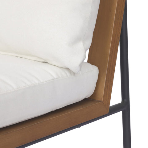 Crete Outdoor Dining Arm Chair Natural Teak - Arashi Salt