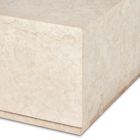 Oakland Outdoor Rectangular Coffee Table - Outdoor Cream Marble