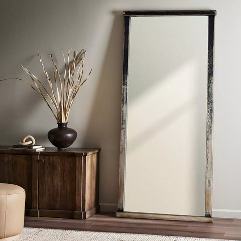 Hitchens Floor Mirror - Worn Black