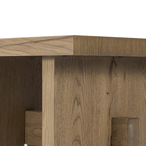 Isaac End Table - Rubbed Light Oak Veneer
