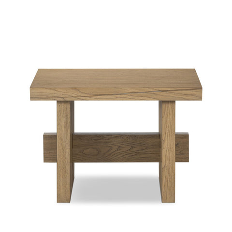 Isaac End Table - Rubbed Light Oak Veneer