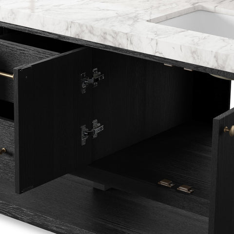 Anthem Double Vanity - Black Washed Oak Veneer