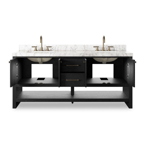 Anthem Double Vanity - Black Washed Oak Veneer