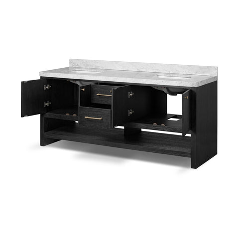 Anthem Double Vanity - Black Washed Oak Veneer