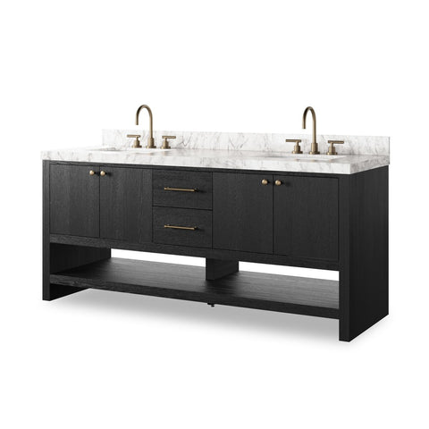 Anthem Double Vanity - Black Washed Oak Veneer