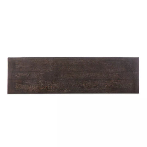 Abaso Accent Bench - 70" - Ebony Rustic Wormwood Oak