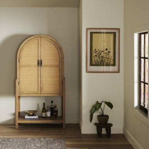 Dulane Bar Cabinet - Light Natural Parawood Veneer