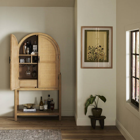 Dulane Bar Cabinet - Light Natural Parawood Veneer