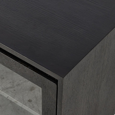 Toni Media Console - Worn Black Oak