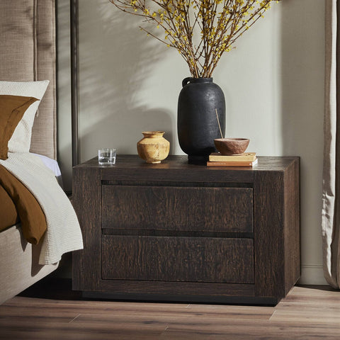 Abaso Nightstand - Black MDF