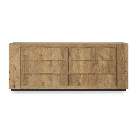 Abaso 6 Drawer Dresser - Rustic Wormwood Oak