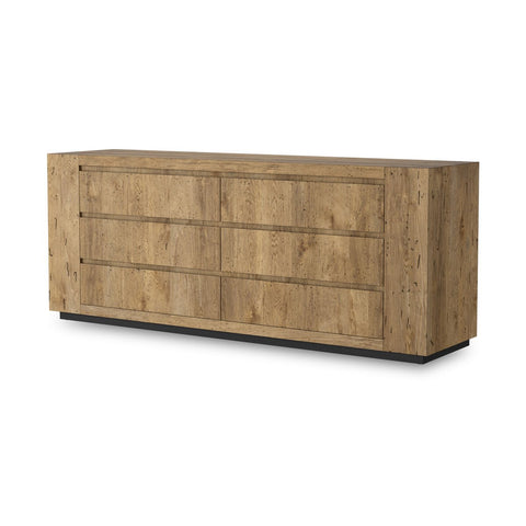 Abaso 6 Drawer Dresser - Rustic Wormwood Oak