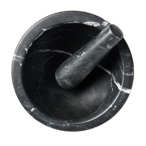 Arman Mortar and Pestle - Polished Black Marble