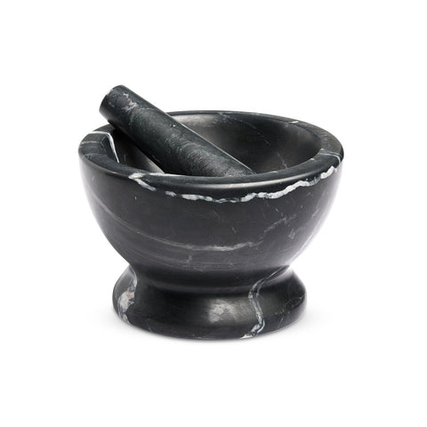 Arman Mortar and Pestle - Polished Black Marble