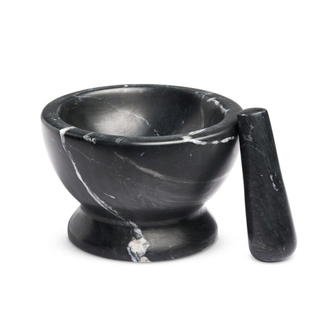 Arman Mortar and Pestle - Polished Black Marble