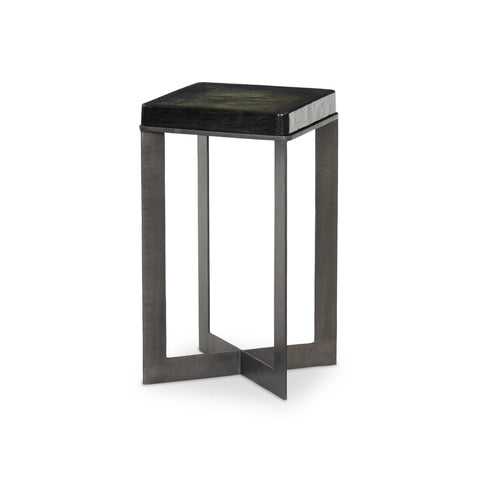 Lennie Cast Glass End Table - Moss Cast Glass
