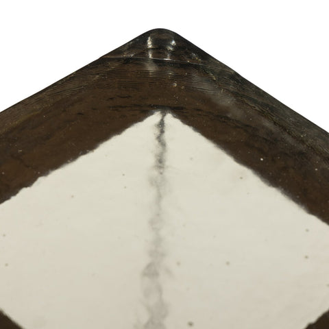 Lennie Cast Glass End Table - Clear Cast Glass