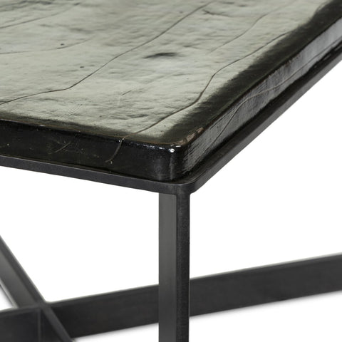 Lennie Cast Glass Bunching Table - Clear Cast Glass