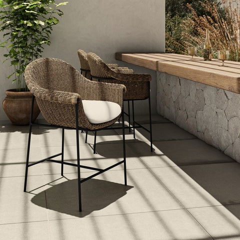 Suerte Outdoor Counter Stool - Arashi Salt