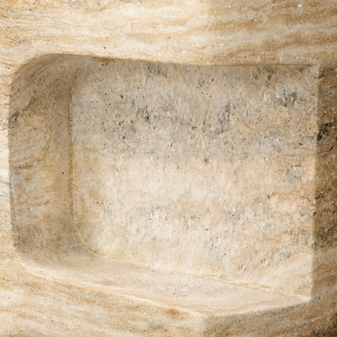 Clementine End Table - Textured Sandy Grey