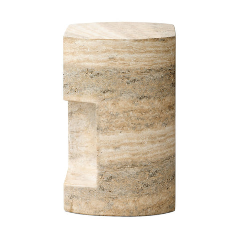 Clementine End Table - Textured Sandy Grey
