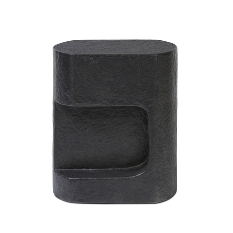 Clementine End Table - Distressed Graphite Concrete