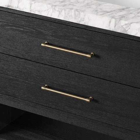 Anthem Single Vanity - Black Wash Oak Veneer