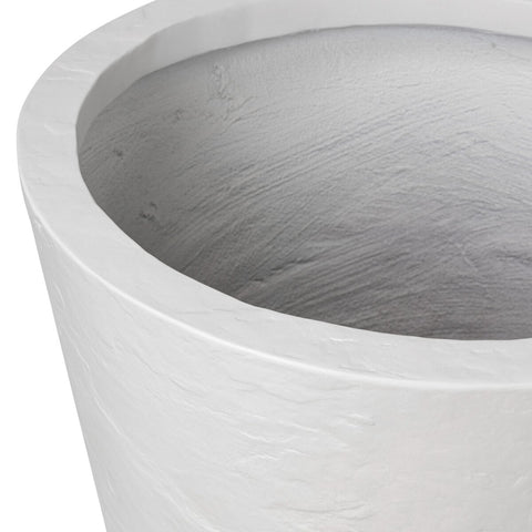 Suvi Large Planter - Textured White Concrete