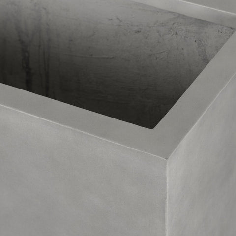 Kiro Wide Planter - Natural Grey Concrete