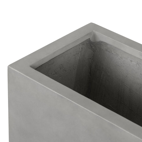 Kiro Wide Planter - Natural Grey Concrete