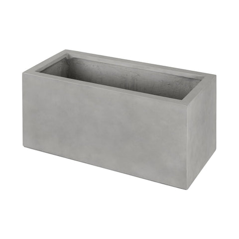 Kiro Wide Planter - Natural Grey Concrete