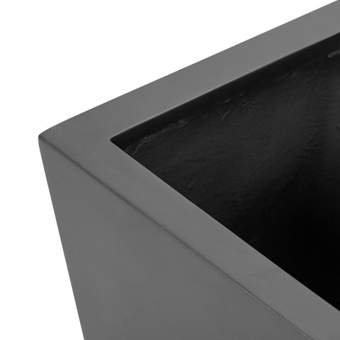 Koto Large Planter - Black Concrete