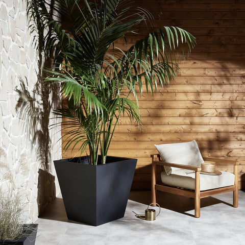 Koto Large Planter - Black Concrete