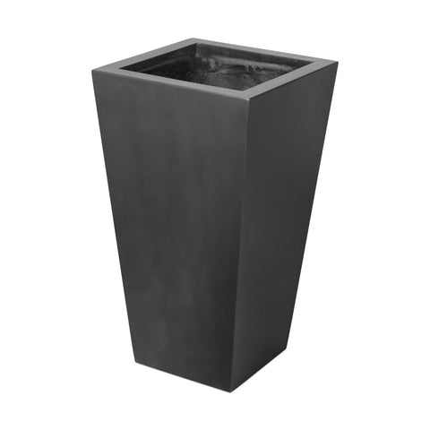 Koto Tall Planter - Black Concrete