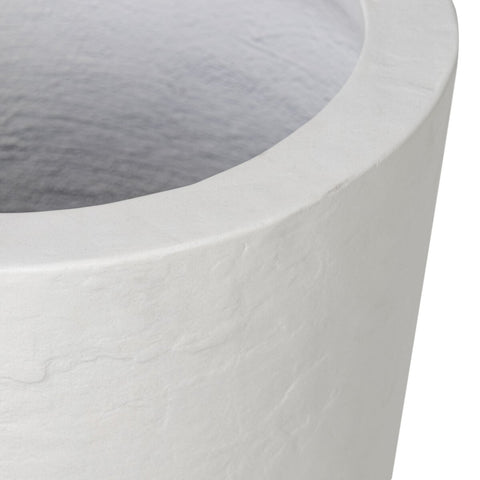 Suvi Tall Planter - Textured White Concrete