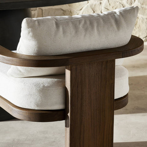 Tahana Outdoor Dining Armchair - Alessi Linen