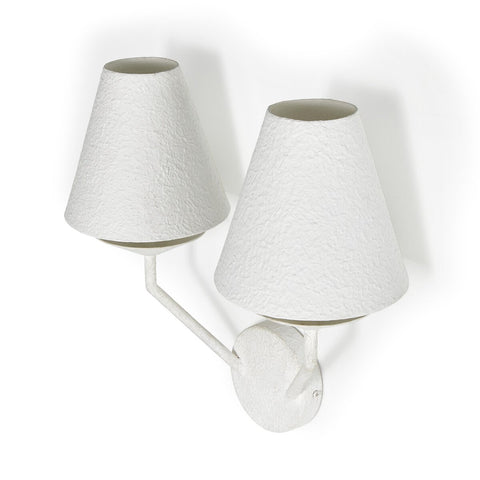 Dodie Double Sconce - Matte White Plaster