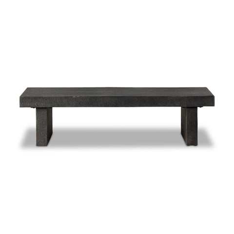 Huesca Outdoor Coffee Table - Distressed Graphite Concrete