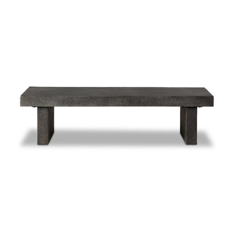 Huesca Outdoor Coffee Table - Distressed Graphite Concrete