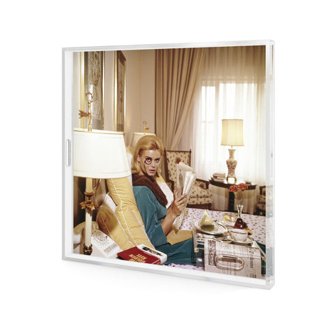 Monocled Miss Tray by Slim Aarons - 1/4" Clear Cast Acrylic