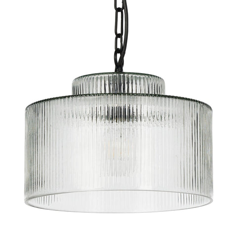 Malone Pendant - Clear Reeded Glass