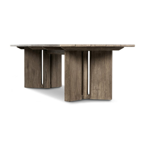 Huxley Outdoor Dining Table 110" - Stained Aged Grey-FSC