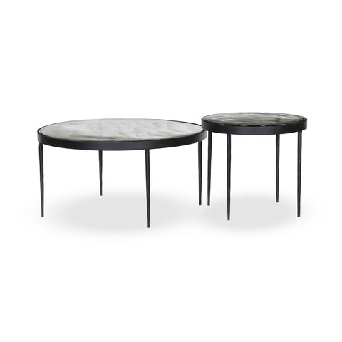Yoko Nesting Tables - Clear Cast Glass