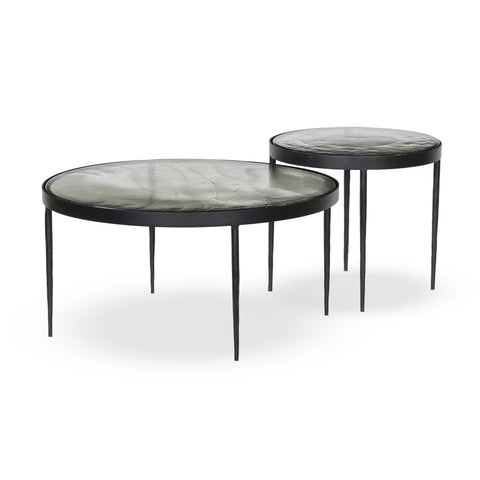 Yoko Nesting Tables - Clear Cast Glass