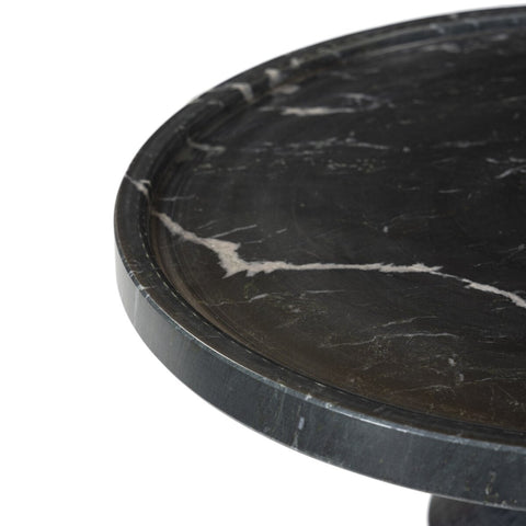 Skylar End Table - Black Marble