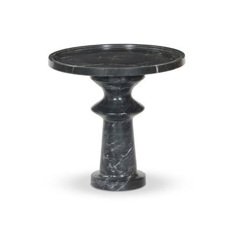 Skylar End Table - Black Marble