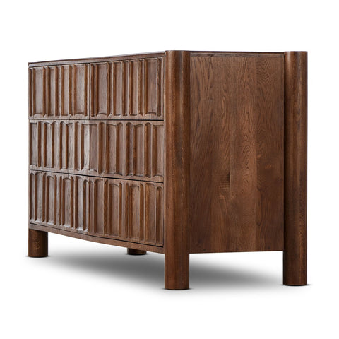 Ezri 6 Drawer Dresser - Cocoa Oak