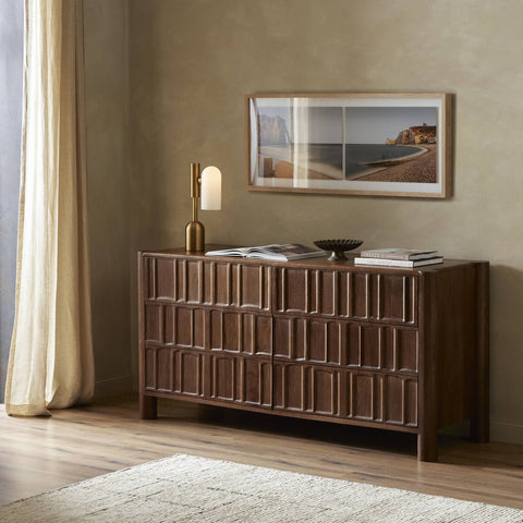 Ezri 6 Drawer Dresser - Cocoa Oak